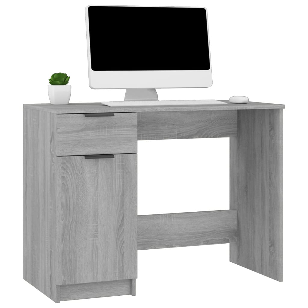 Bureau Sonoma gris 100x50x75 cm Bois d'ingénierie - XIOS