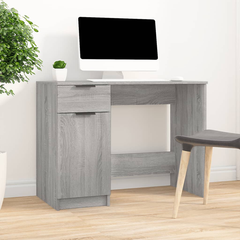 Bureau Sonoma gris 100x50x75 cm Bois d'ingénierie - XIOS