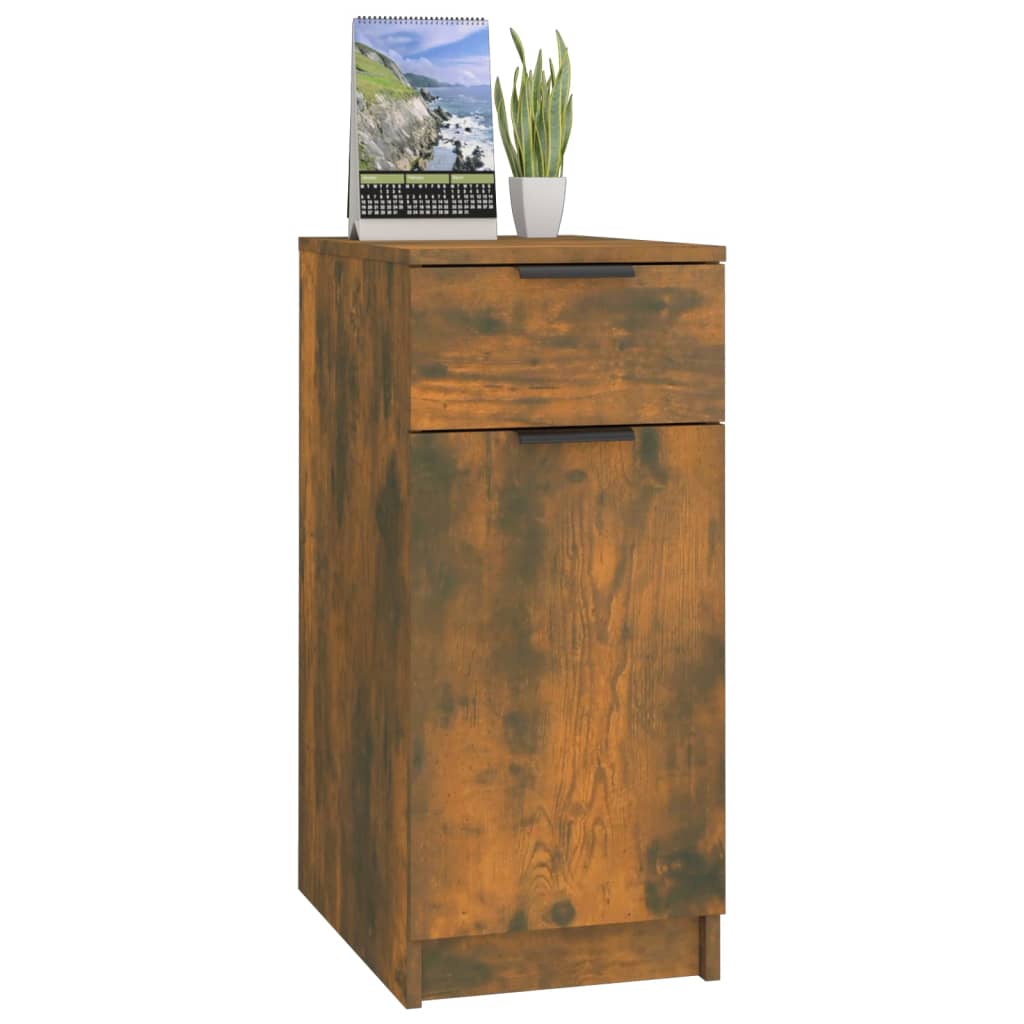 Armoire de bureau Chêne fumé 33,5x50x75 cm Bois d'ingénierie - XIOS