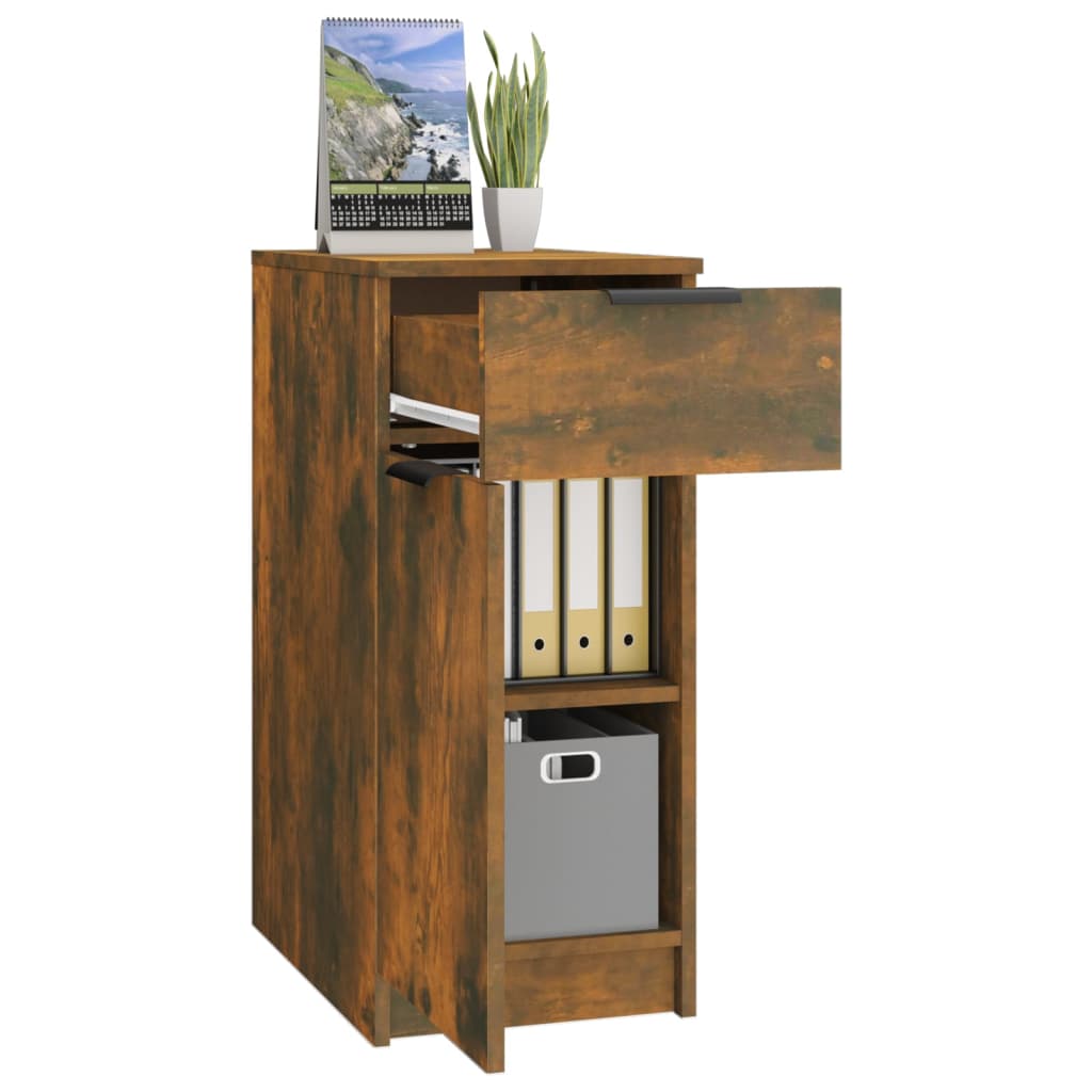 Armoire de bureau Chêne fumé 33,5x50x75 cm Bois d'ingénierie - XIOS