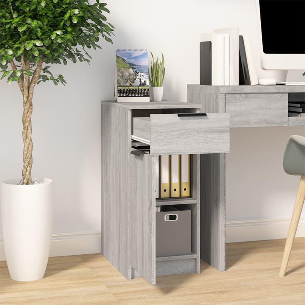 Armoire de bureau Sonoma gris 33,5x50x75 cm Bois d'ingénierie - XIOS