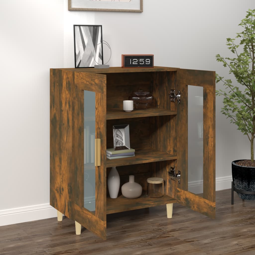 Buffet chêne fumé 69,5x34x90 cm bois d'ingénierie - XIOS