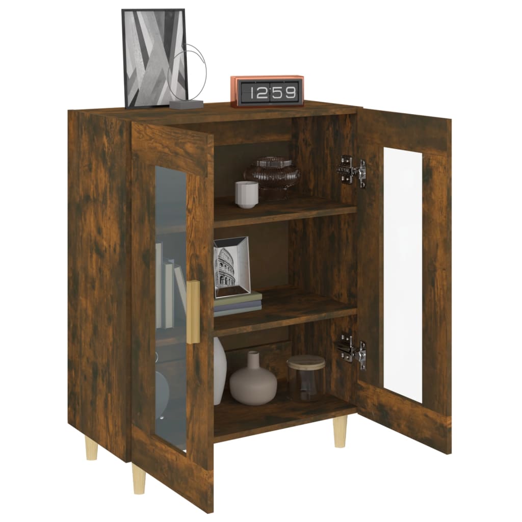 Buffet chêne fumé 69,5x34x90 cm bois d'ingénierie - XIOS