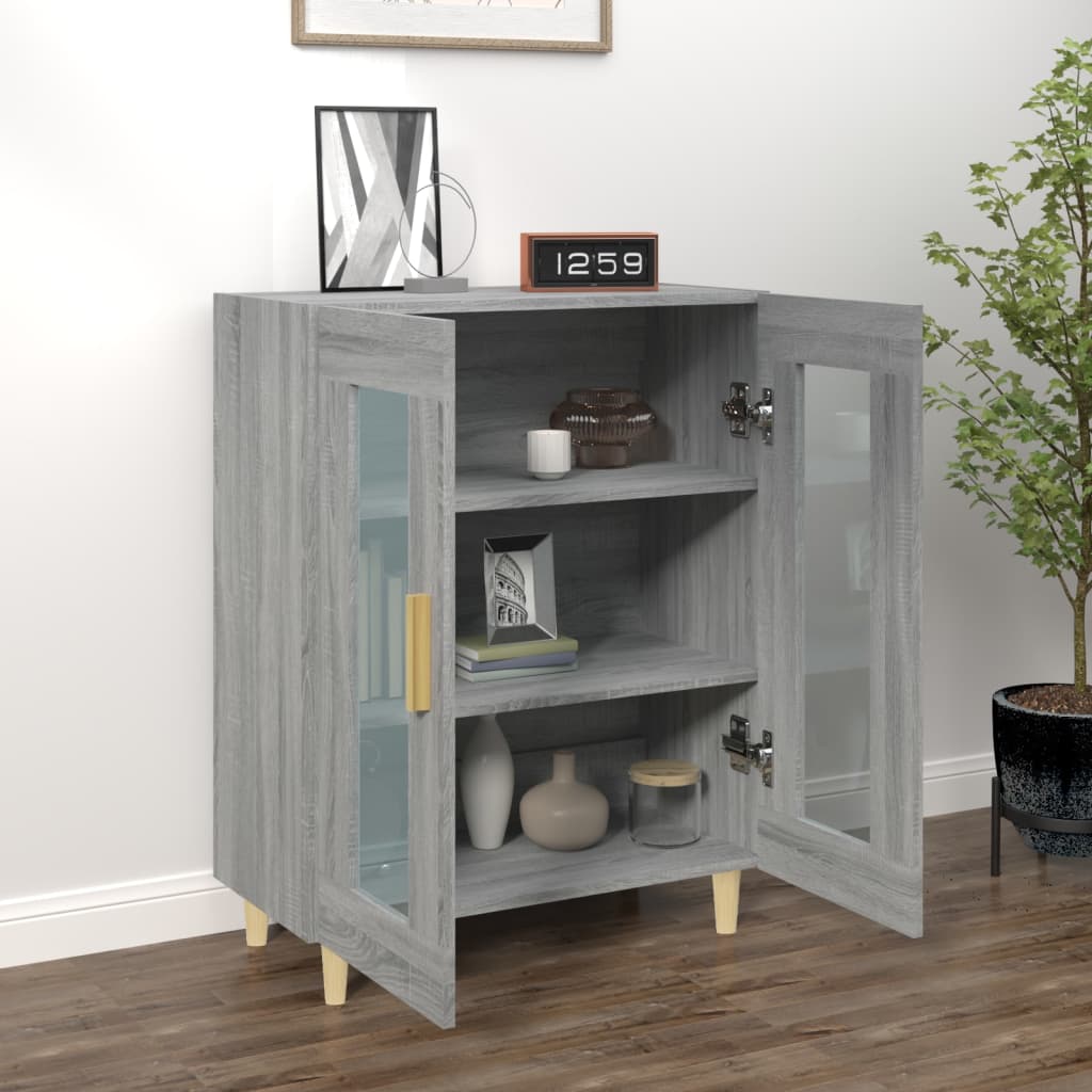Buffet sonoma gris 69,5x34x90 cm bois d'ingénierie - XIOS