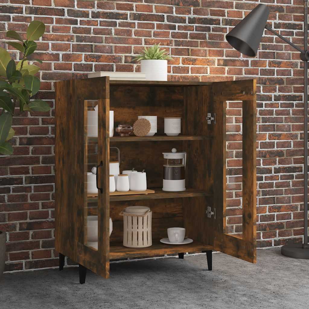 Buffet chêne fumé 69,5x34x90 cm bois d'ingénierie - XIOS