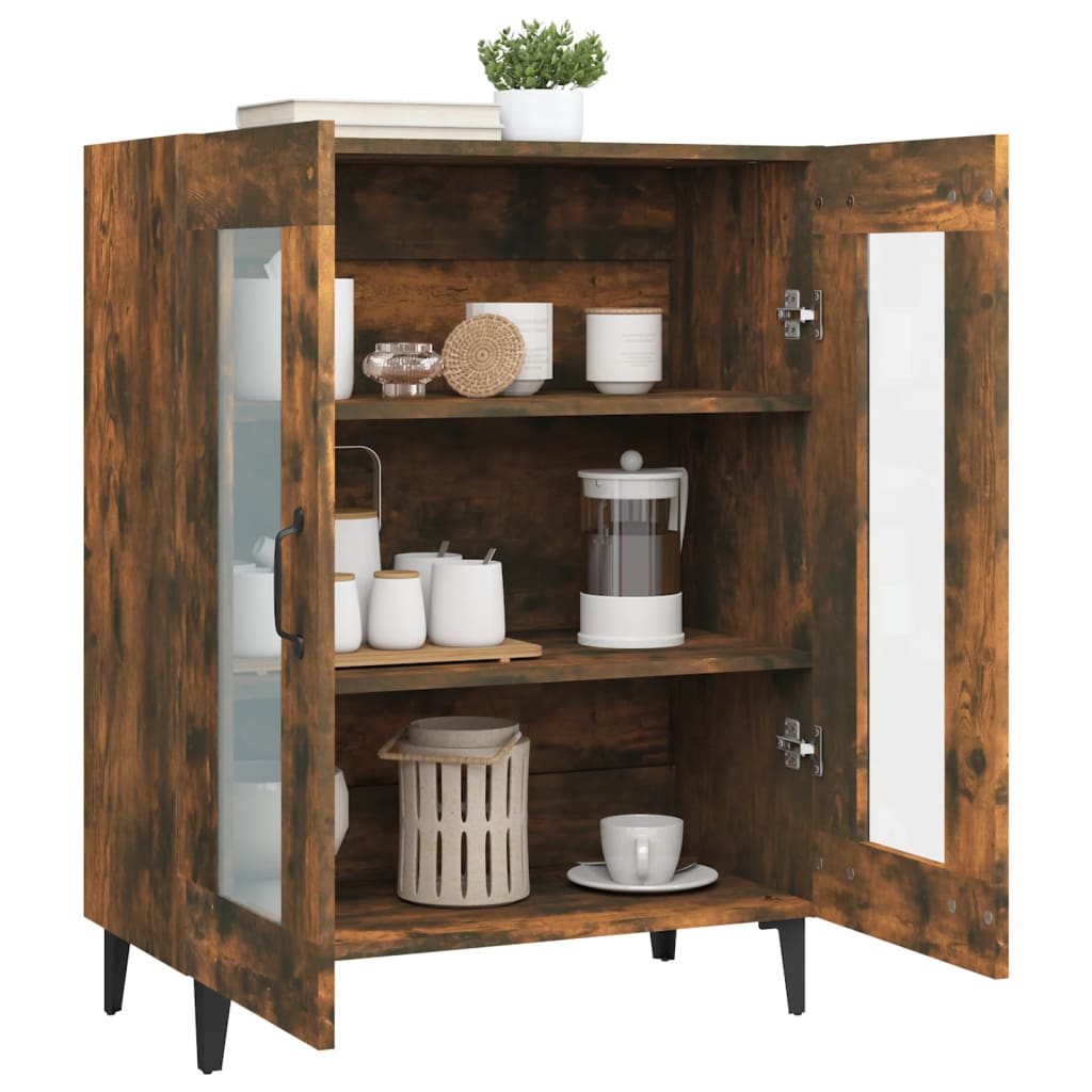 Buffet chêne fumé 69,5x34x90 cm bois d'ingénierie - XIOS