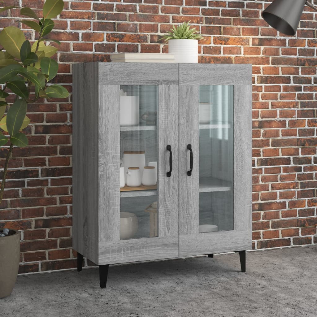 Buffet sonoma gris 69,5x34x90 cm bois d'ingénierie - XIOS