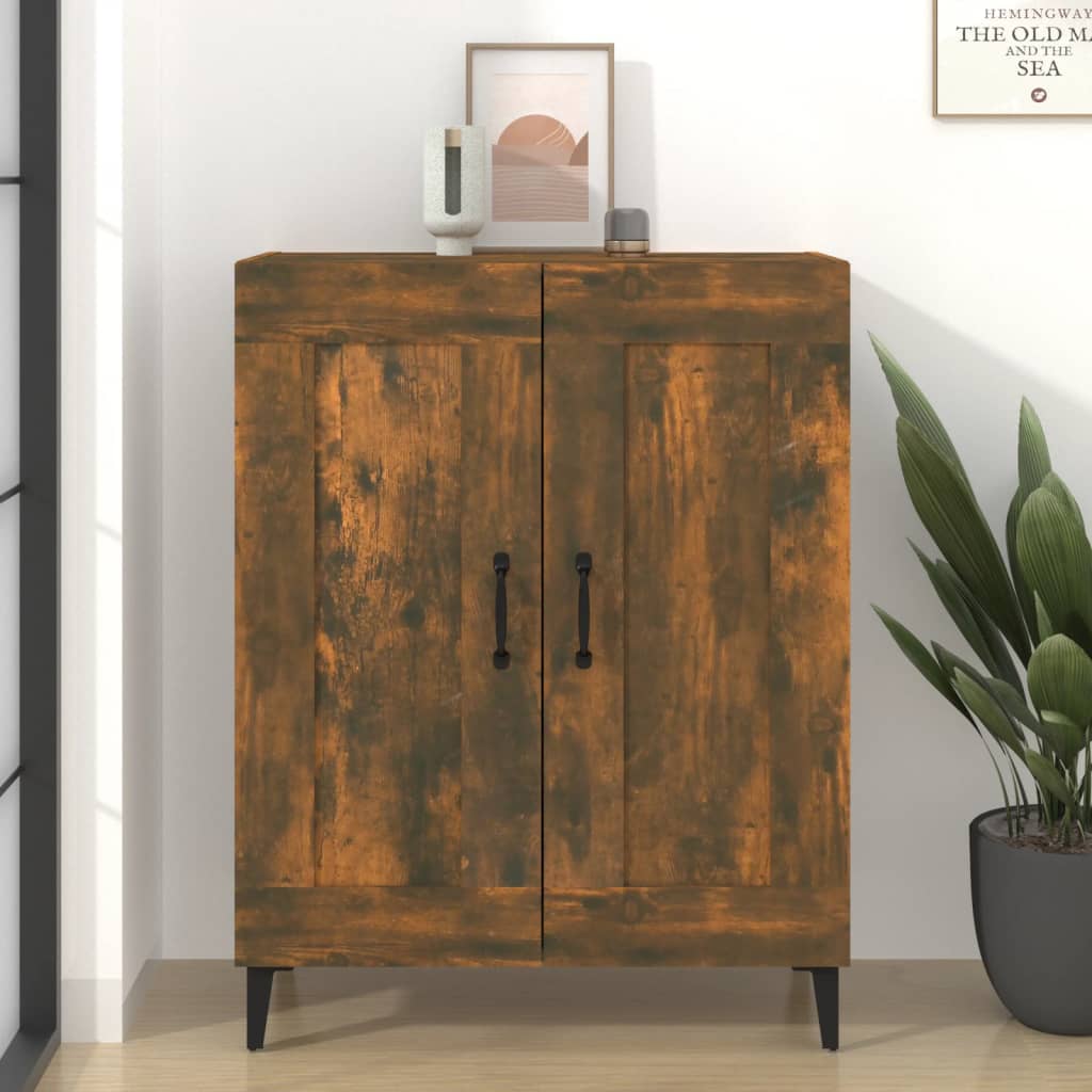 Buffet chêne fumé 69,5x34x90 cm bois d'ingénierie - XIOS