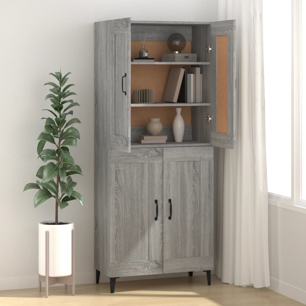 Buffet sonoma gris 69,5x34x90 cm bois d'ingénierie - XIOS