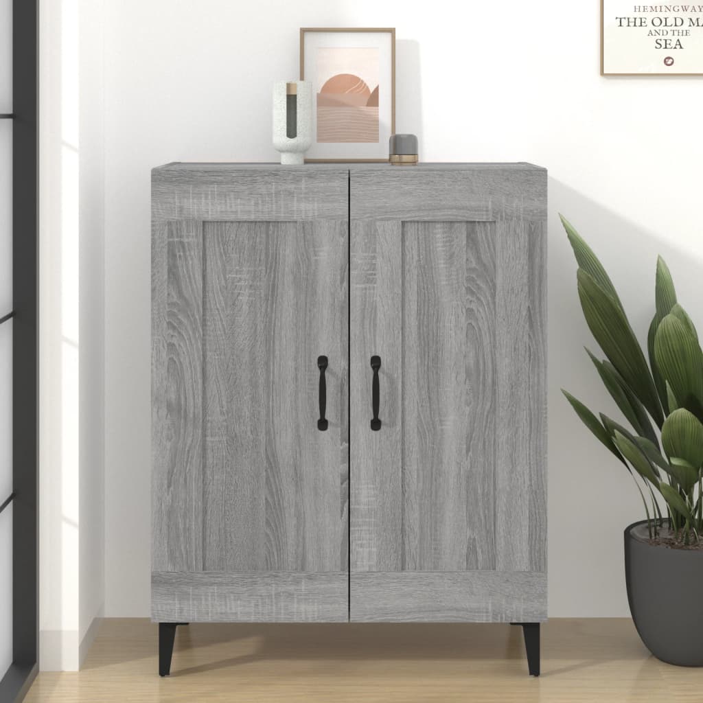 Buffet sonoma gris 69,5x34x90 cm bois d'ingénierie - XIOS
