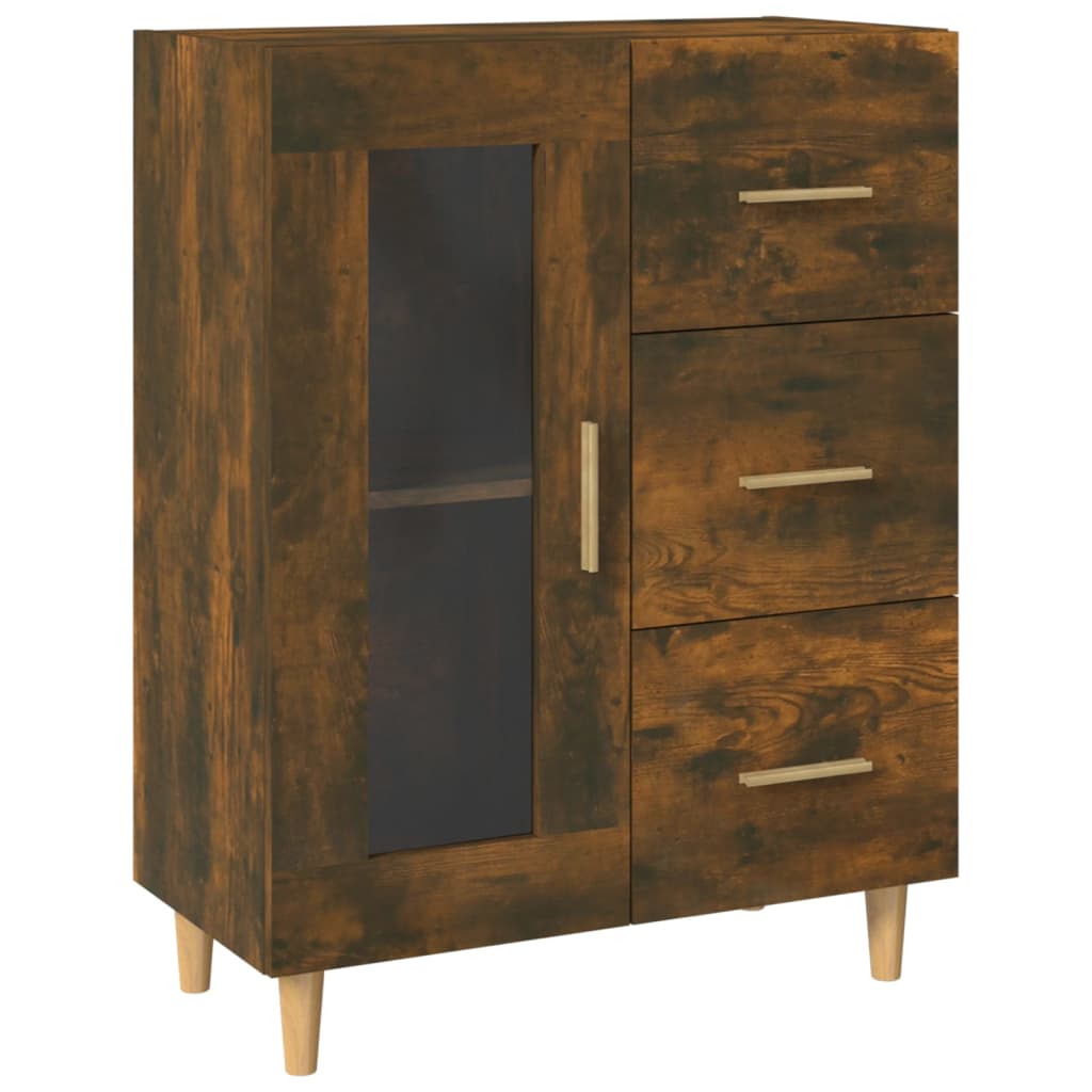 Buffet chêne fumé 69,5x34x90 cm bois d'ingénierie - XIOS
