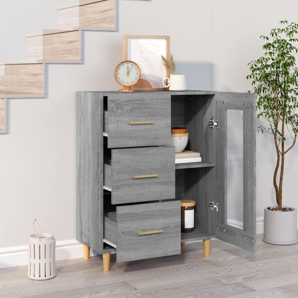 Buffet sonoma gris 69,5x34x90 cm bois d'ingénierie - XIOS