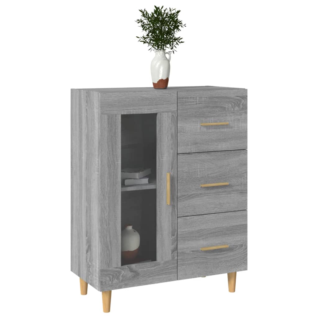 Buffet sonoma gris 69,5x34x90 cm bois d'ingénierie - XIOS