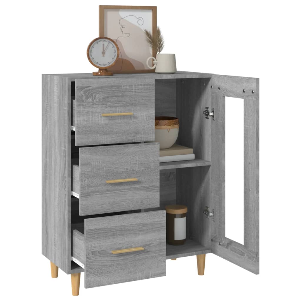 Buffet sonoma gris 69,5x34x90 cm bois d'ingénierie - XIOS