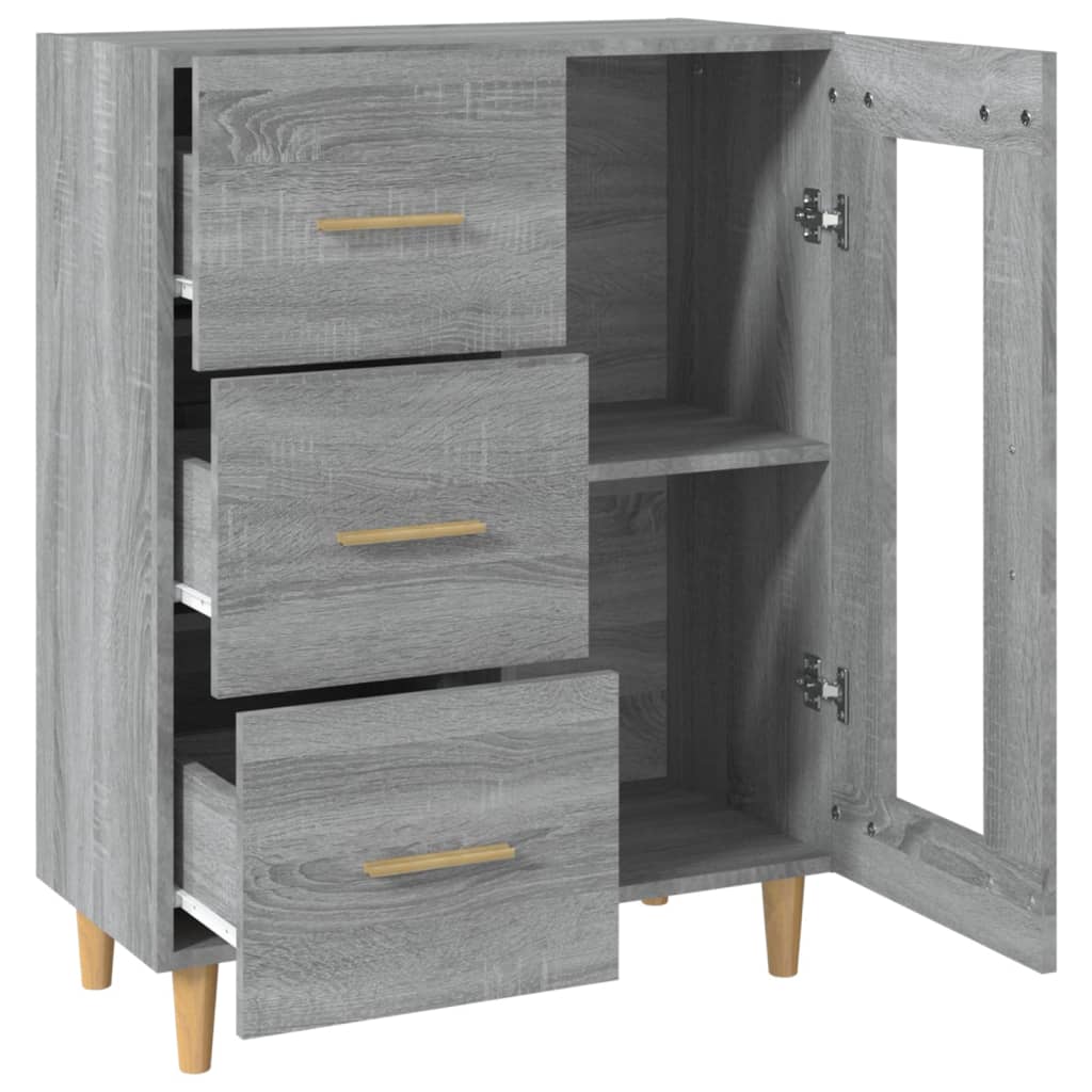 Buffet sonoma gris 69,5x34x90 cm bois d'ingénierie - XIOS