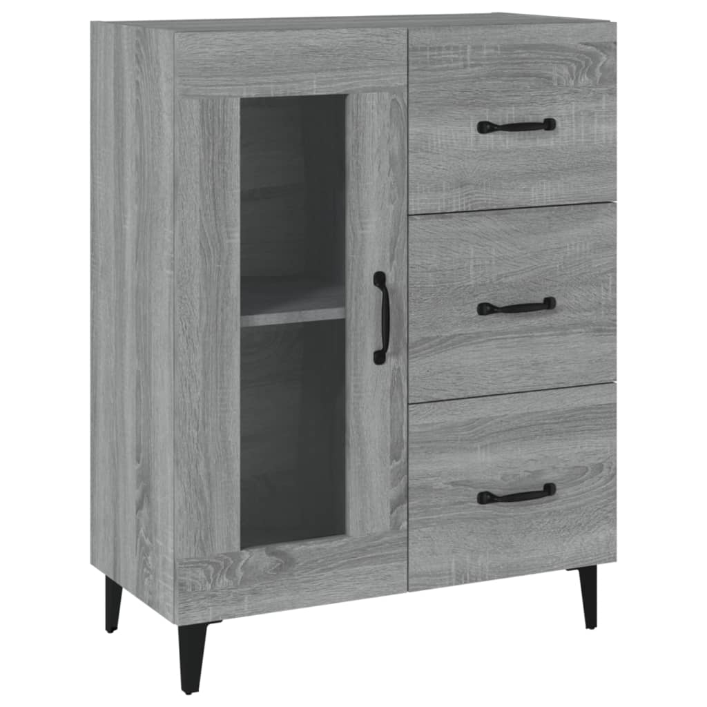 Buffet sonoma gris 69,5x34x90 cm bois d'ingénierie - XIOS