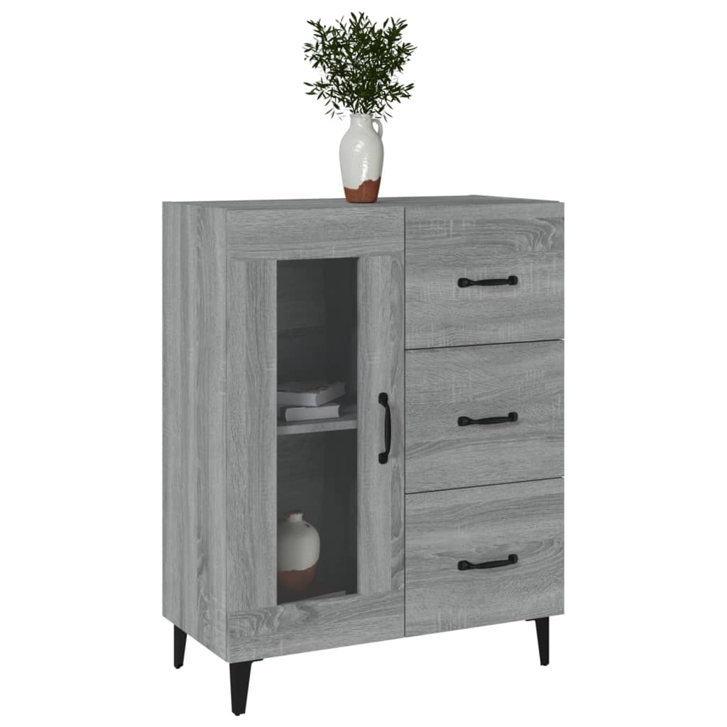 Buffet sonoma gris 69,5x34x90 cm bois d'ingénierie - XIOS
