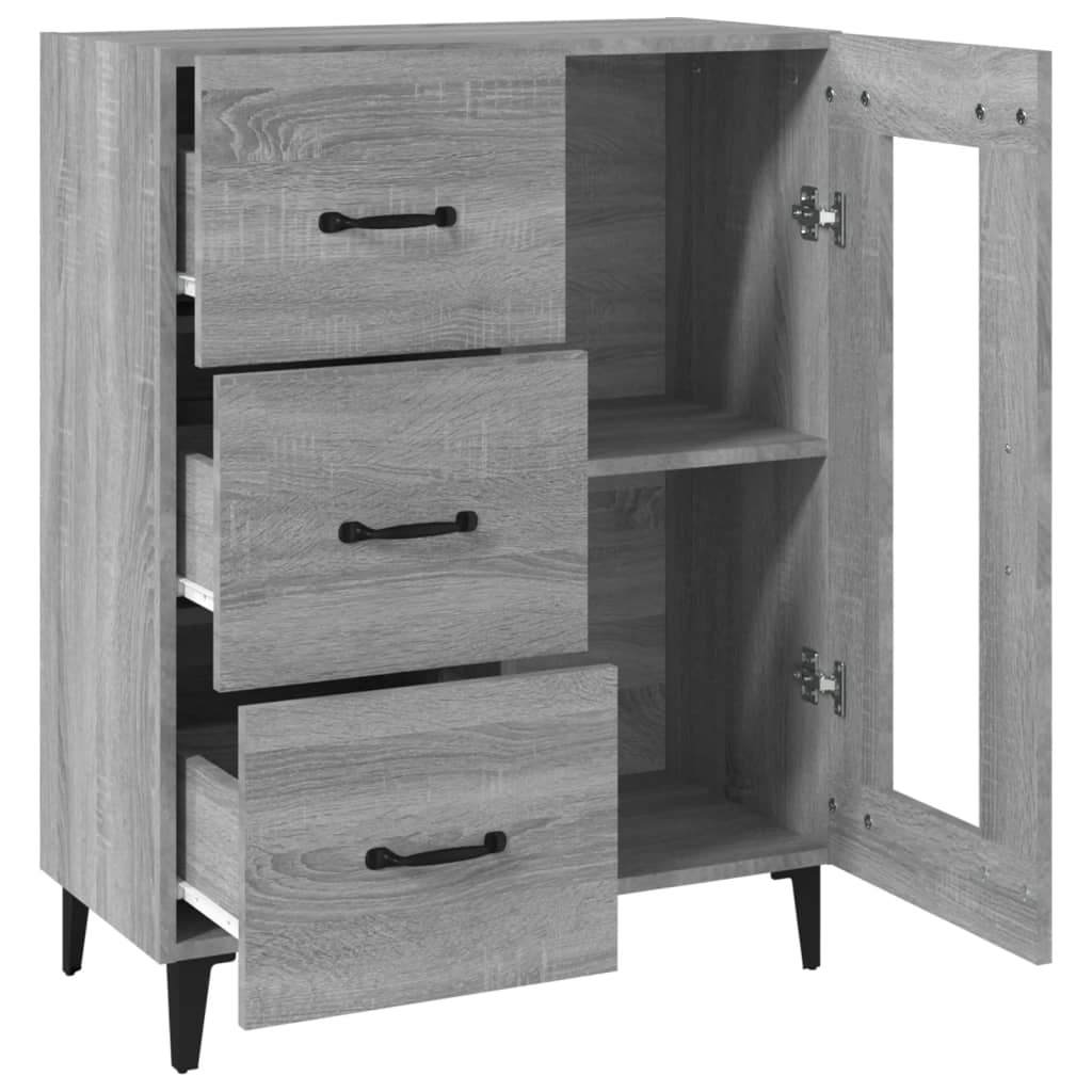 Buffet sonoma gris 69,5x34x90 cm bois d'ingénierie - XIOS