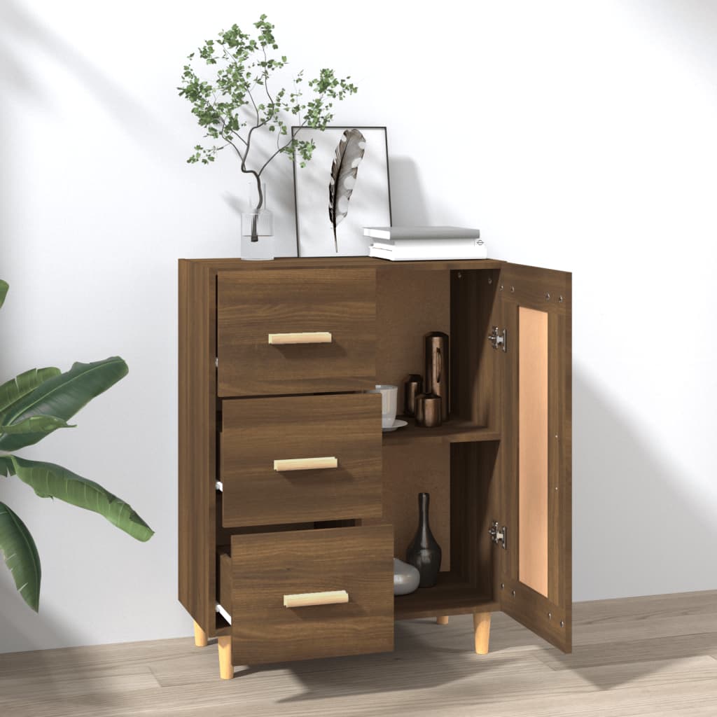 Buffet Chêne marron 69,5x34x90 cm Bois d'ingénierie - XIOS