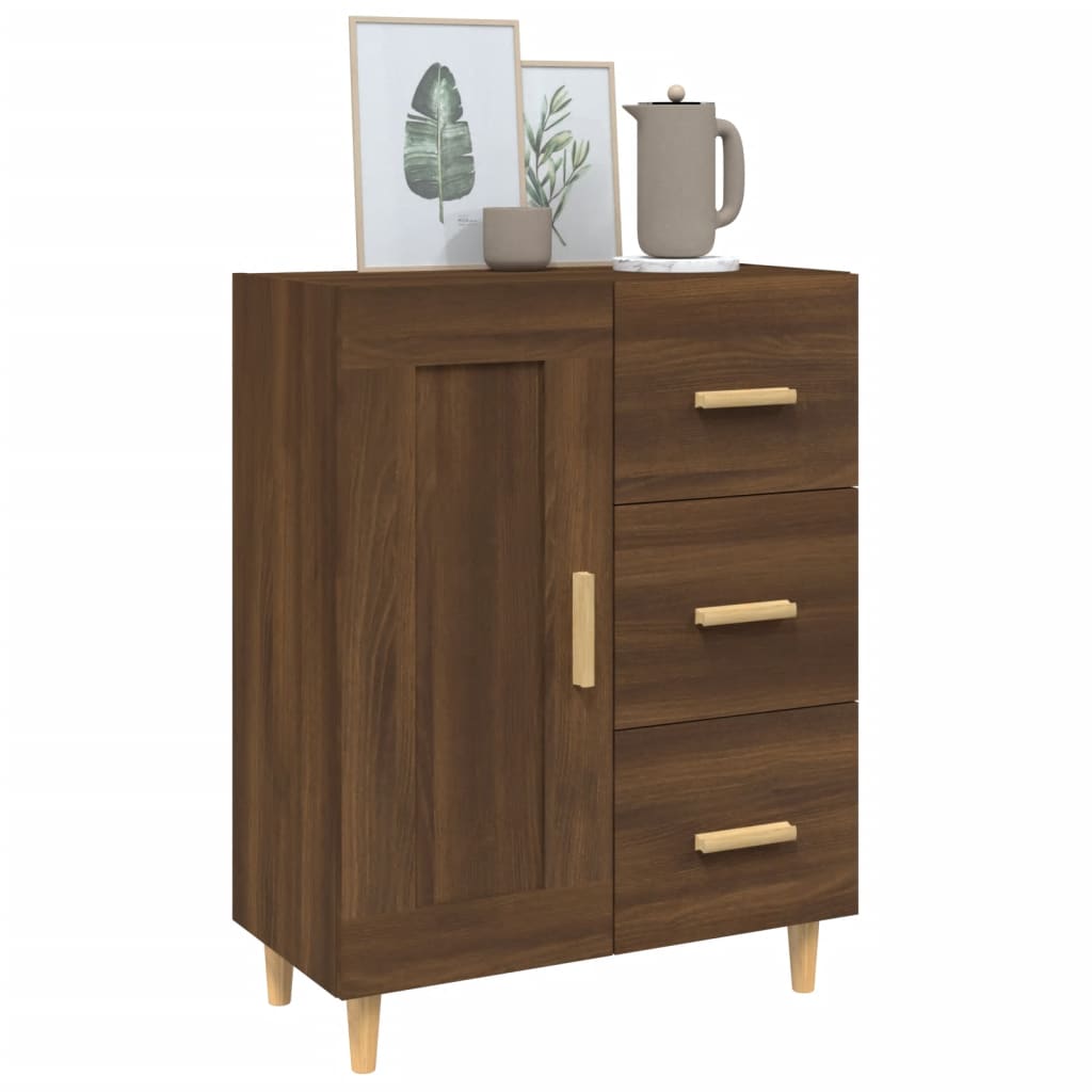 Buffet Chêne marron 69,5x34x90 cm Bois d'ingénierie - XIOS