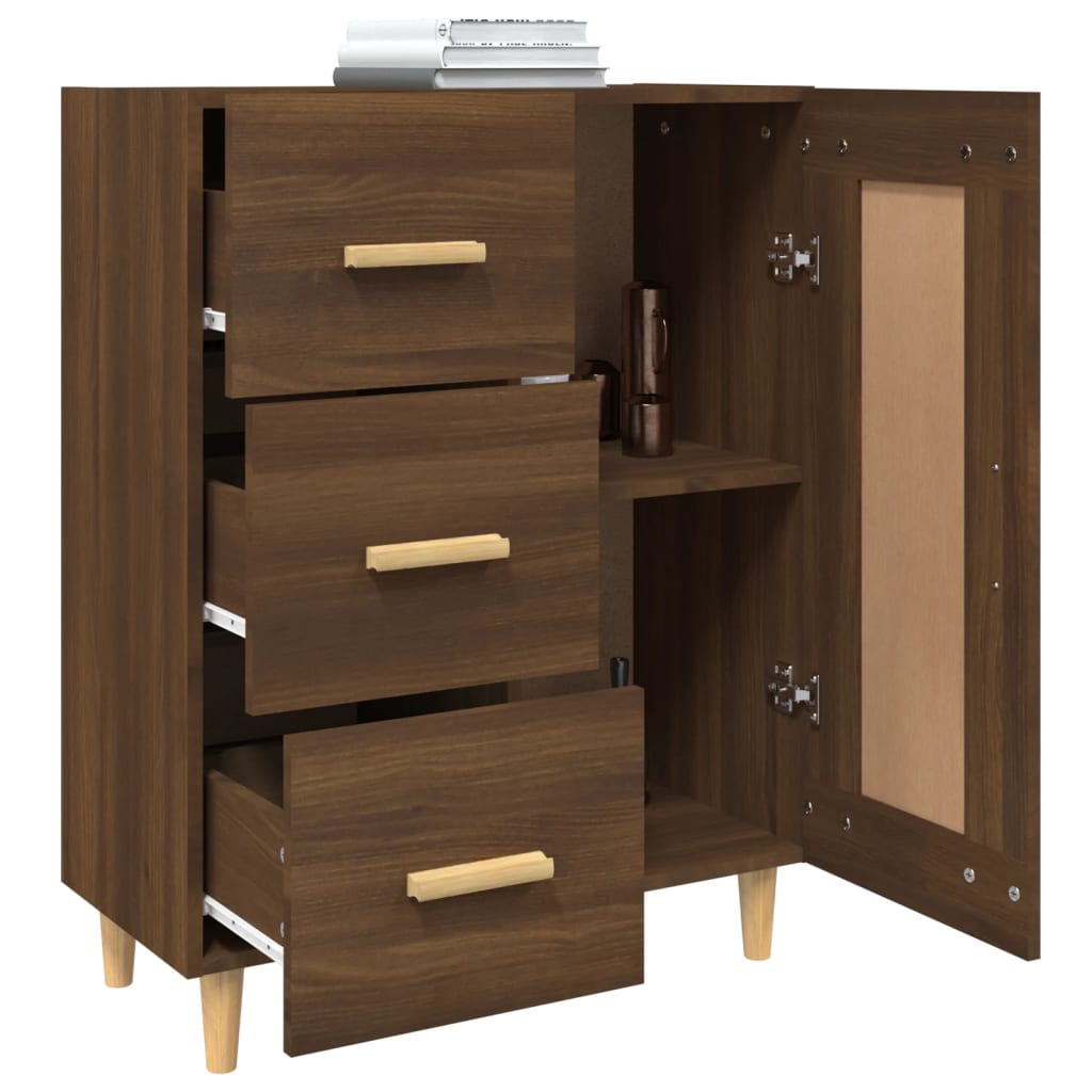 Buffet Chêne marron 69,5x34x90 cm Bois d'ingénierie - XIOS