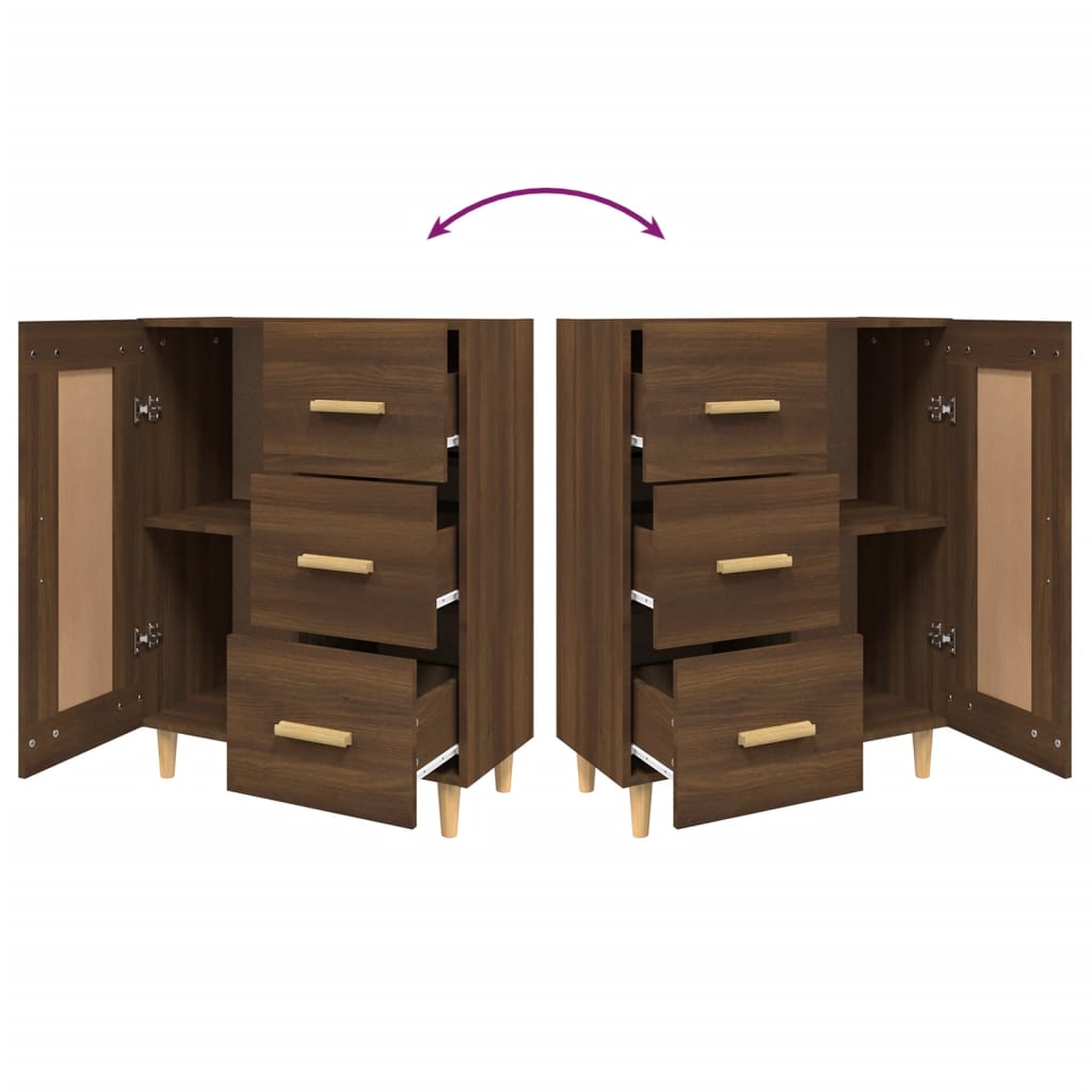 Buffet Chêne marron 69,5x34x90 cm Bois d'ingénierie - XIOS