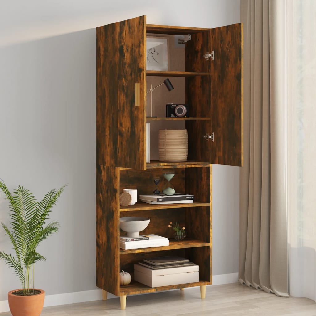 Armoire murale suspendue Chêne fumé 69,5x34x90 cm - XIOS