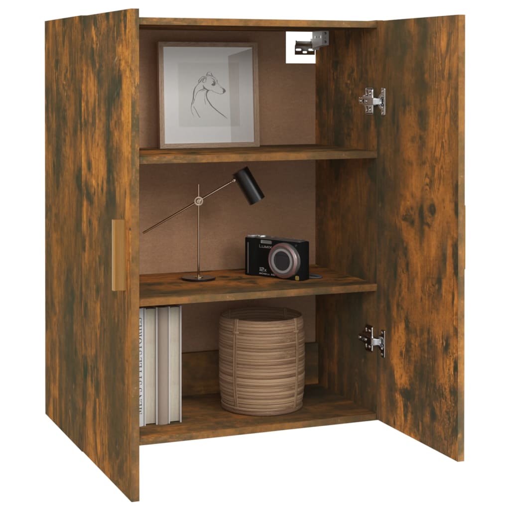 Armoire murale suspendue Chêne fumé 69,5x34x90 cm - XIOS