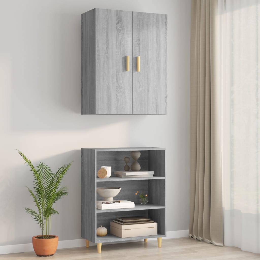 Armoire murale suspendue Sonoma gris 69,5x34x90 cm - XIOS