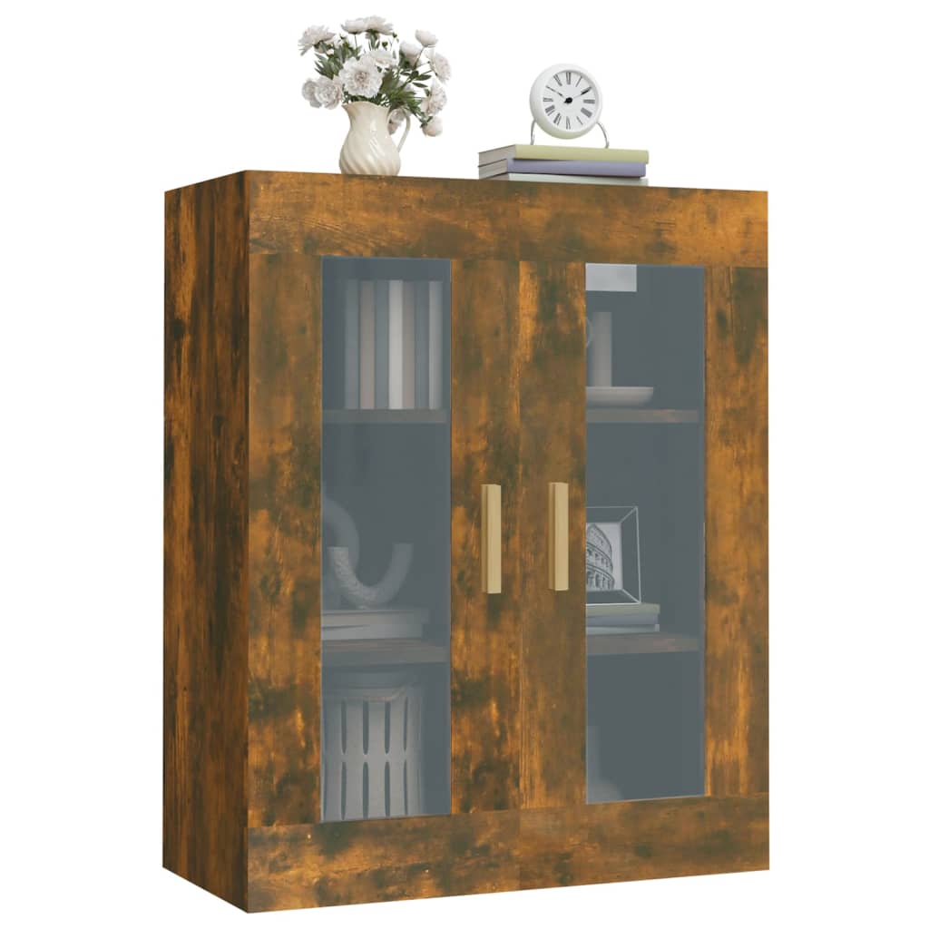 Armoire murale suspendue Chêne fumé 69,5x34x90 cm - XIOS