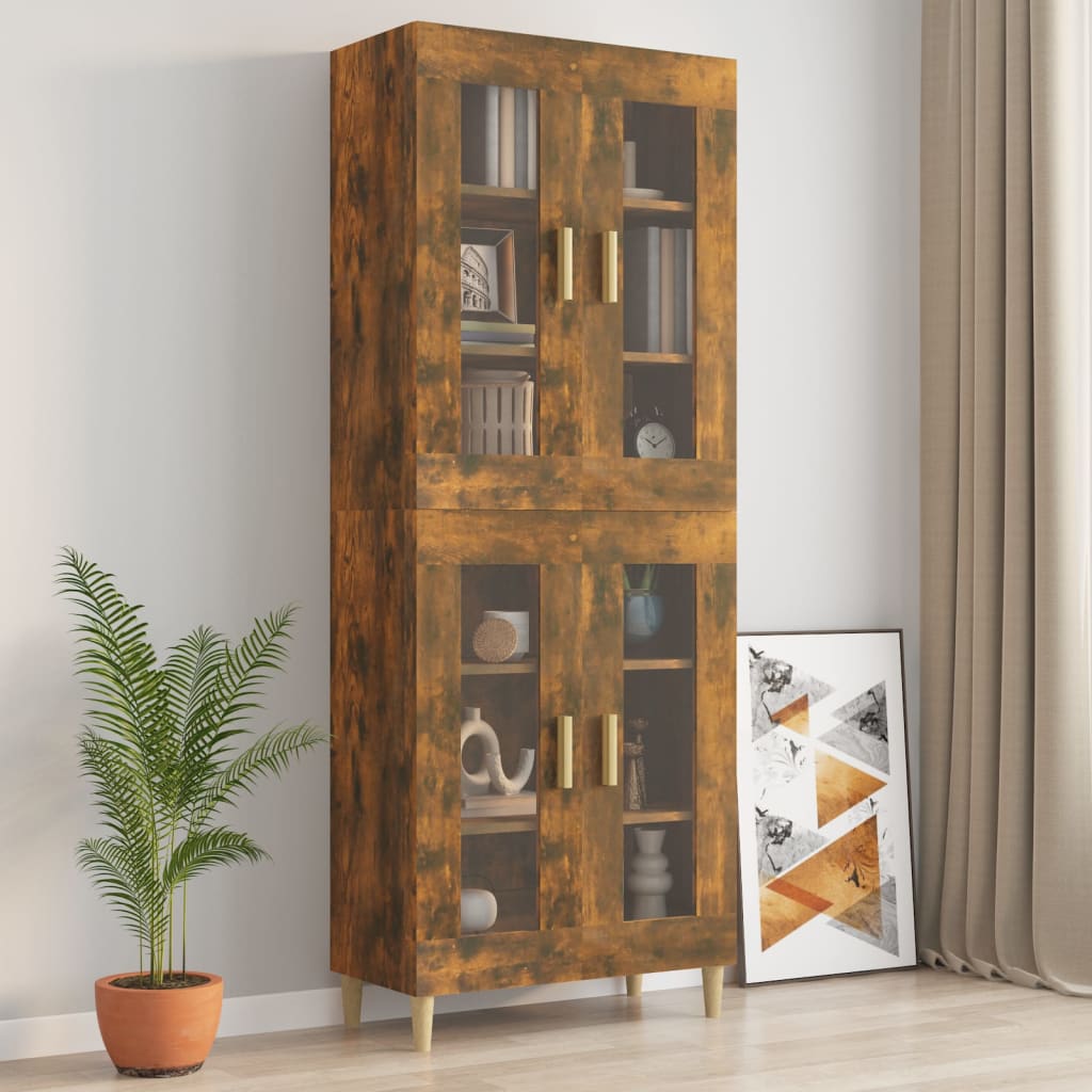 Armoire murale suspendue Chêne fumé 69,5x34x90 cm - XIOS