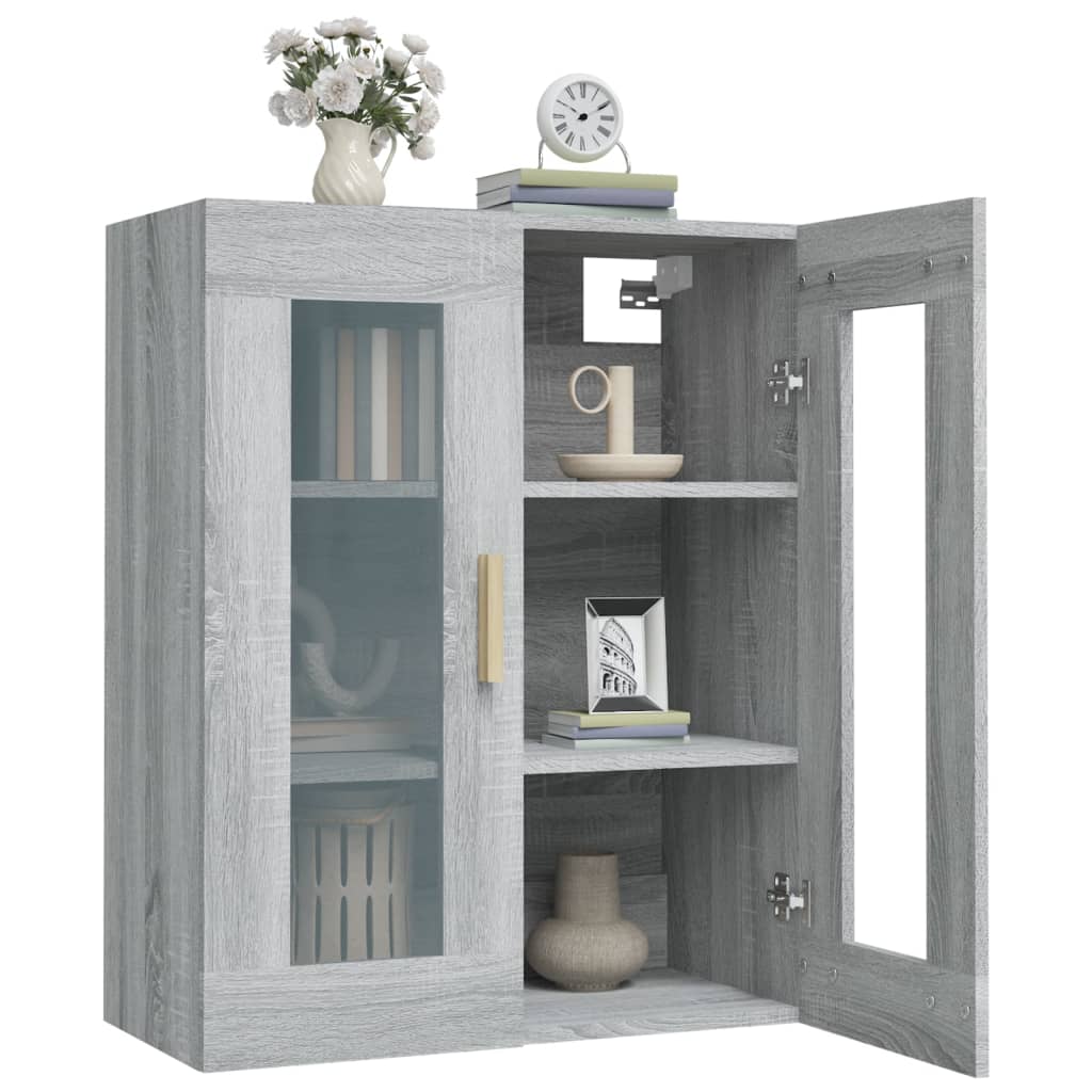 Armoire murale suspendue Sonoma gris 69,5x34x90 cm - XIOS