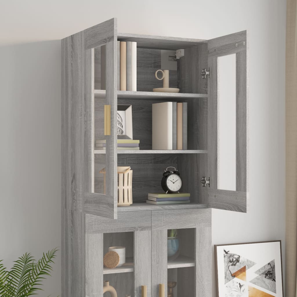 Armoire murale suspendue Sonoma gris 69,5x34x90 cm - XIOS