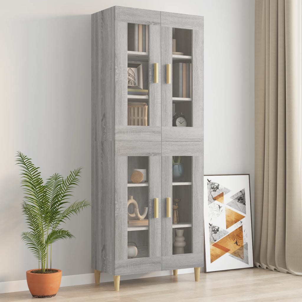 Armoire murale suspendue Sonoma gris 69,5x34x90 cm - XIOS