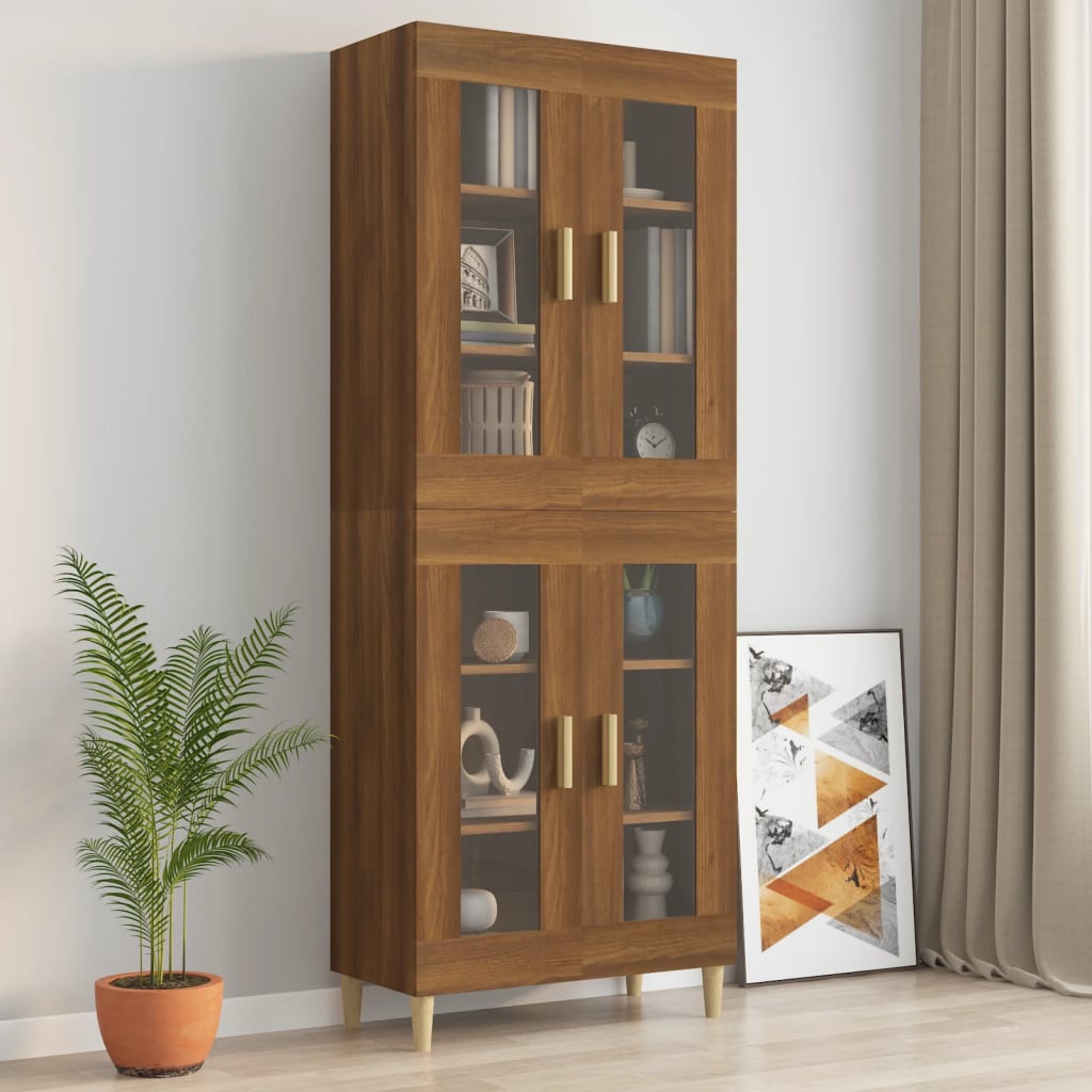 Armoire murale suspendue Chêne marron 69,5x34x90 cm - XIOS