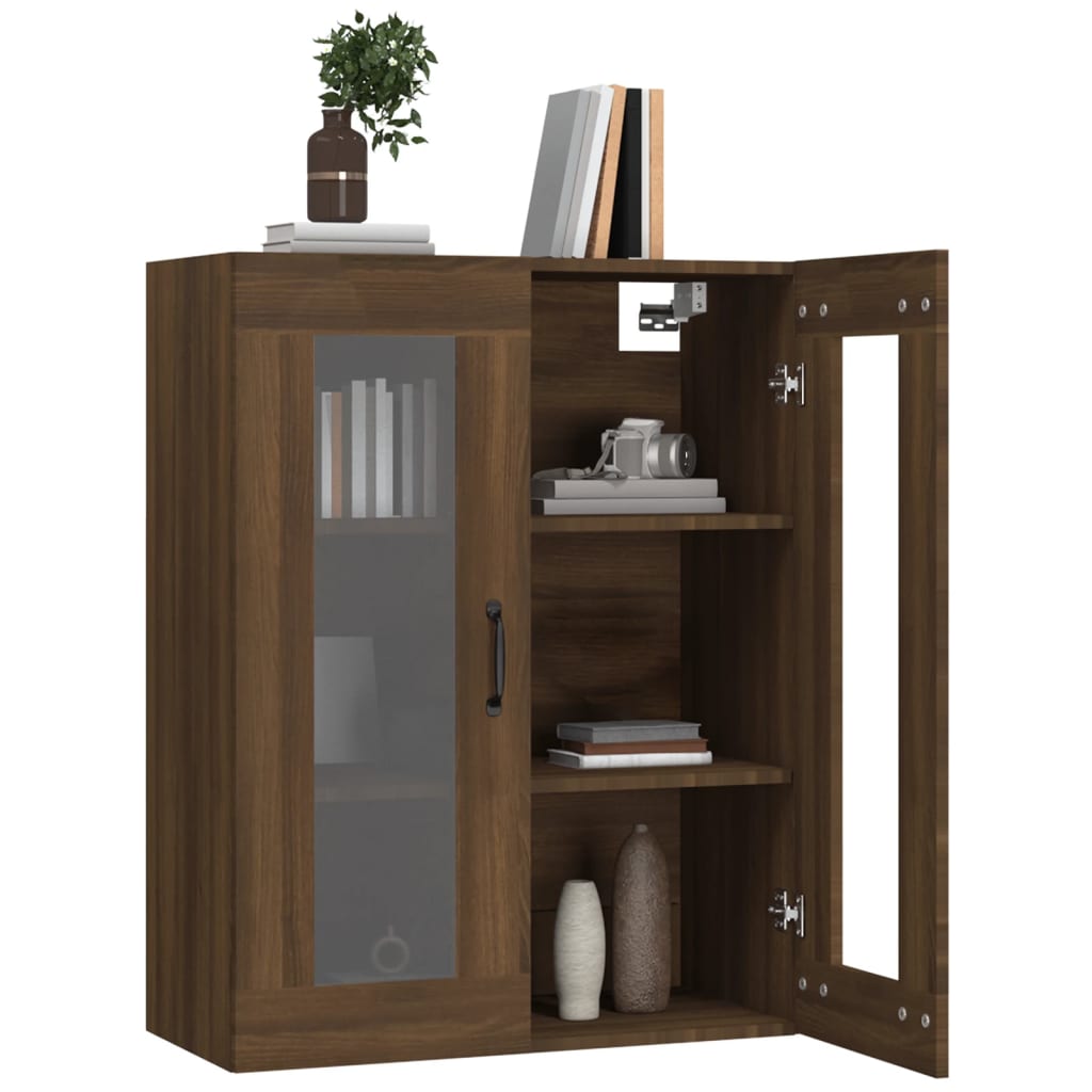 Armoire murale suspendue Chêne marron 69,5x34x90 cm - XIOS