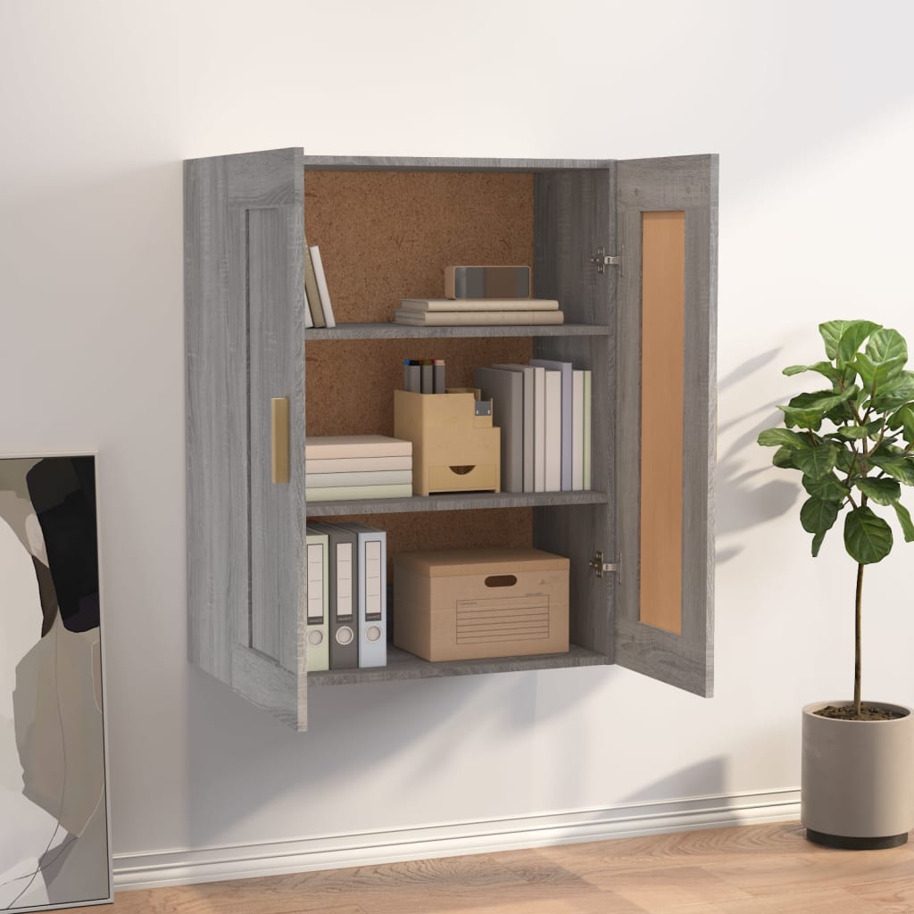 Armoire murale sonoma gris 69,5x32,5x90 cm bois d'ingénierie - XIOS