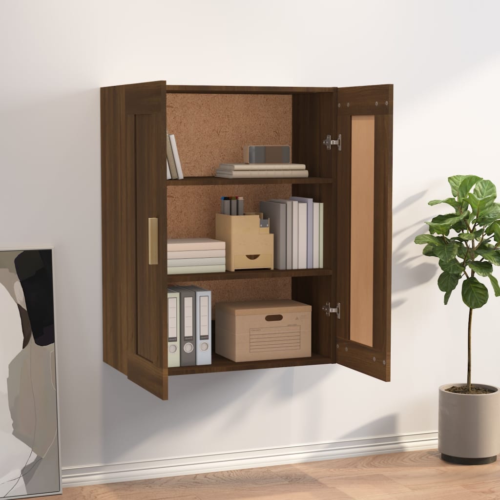 Armoire murale chêne marron 69,5x32,5x90 cm bois ingénierie - XIOS