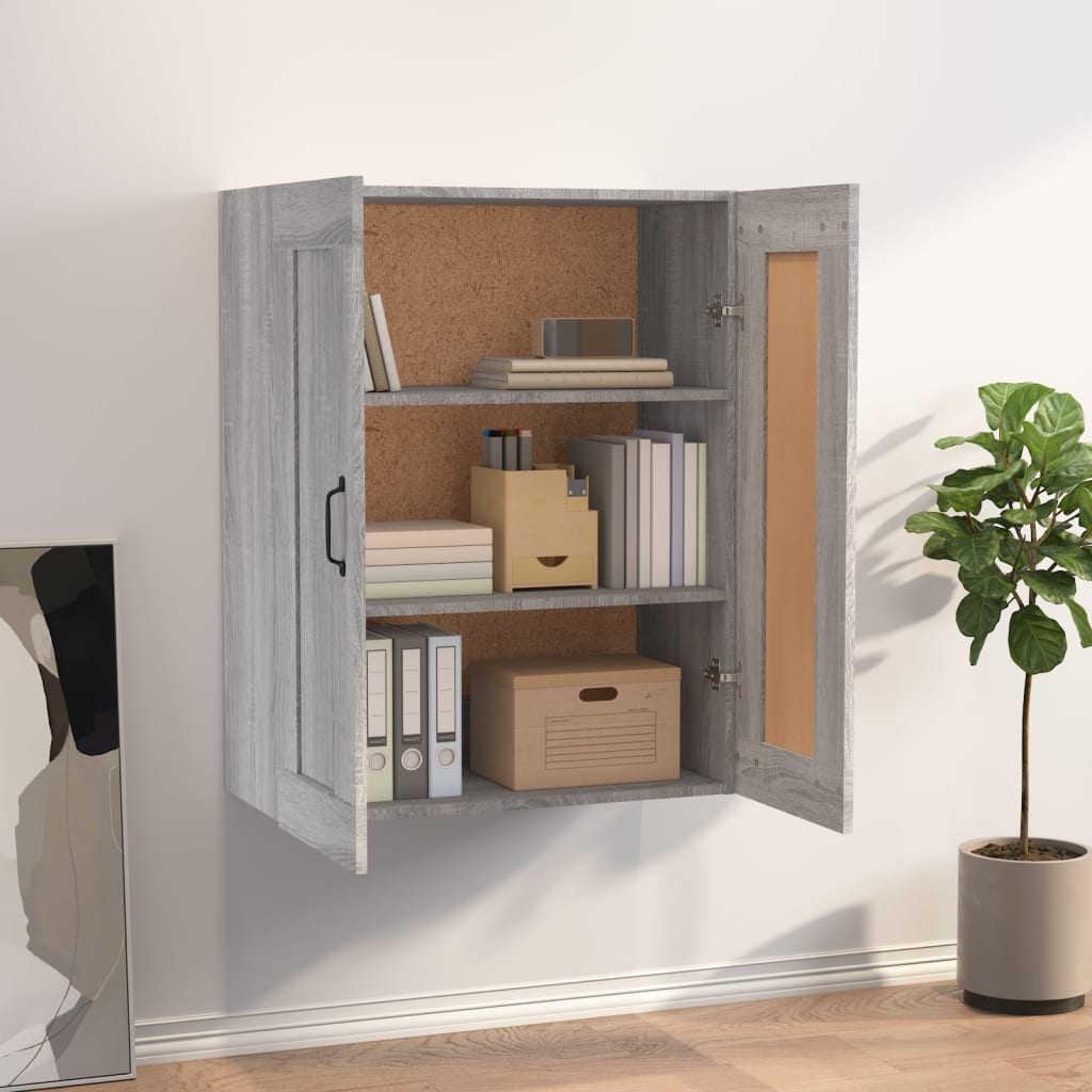 Armoire murale suspendue Sonoma gris 69,5x32,5x90 cm - XIOS