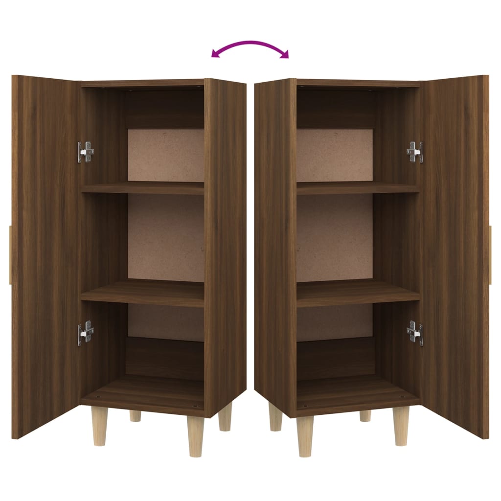 Buffet Chêne marron 34,5x34x90 cm Bois d'ingénierie - XIOS