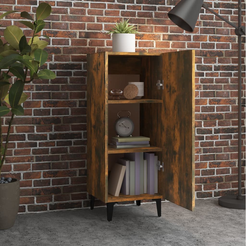 Buffet Chêne fumé 34,5x34x90 cm Bois d'ingénierie - XIOS