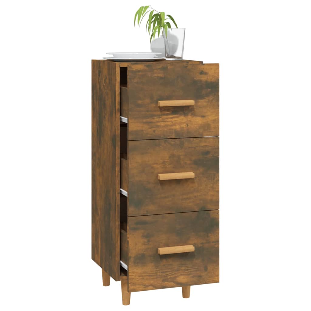 Buffet Chêne fumé 34,5x34x90 cm Bois d'ingénierie - XIOS