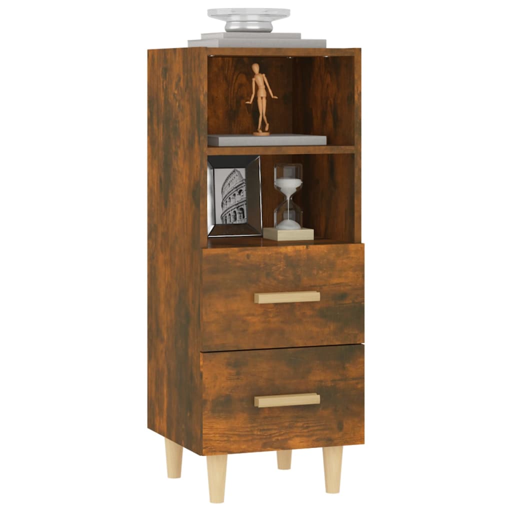 Buffet Chêne fumé 34,5x34x90 cm Bois d'ingénierie - XIOS