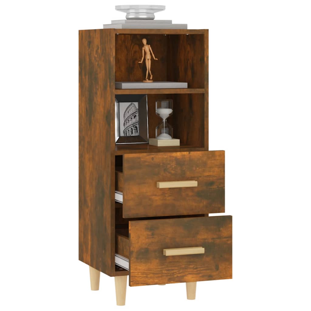 Buffet Chêne fumé 34,5x34x90 cm Bois d'ingénierie - XIOS