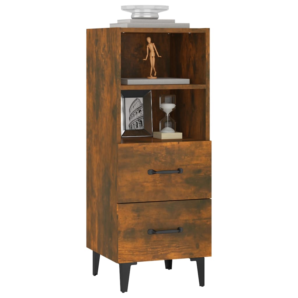 Buffet Chêne fumé 34,5x34x90 cm Bois d'ingénierie - XIOS