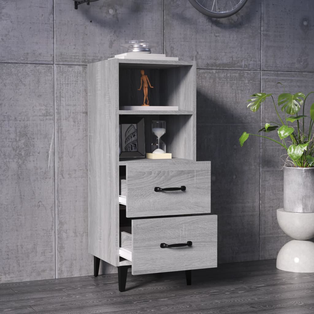 Buffet Sonoma gris 34,5x34x90 cm Bois d'ingénierie - XIOS