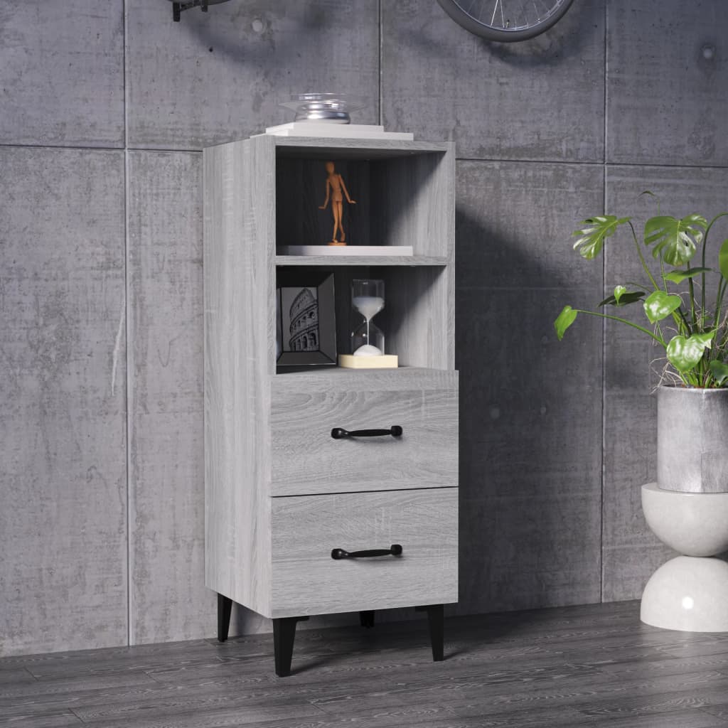Buffet Sonoma gris 34,5x34x90 cm Bois d'ingénierie - XIOS