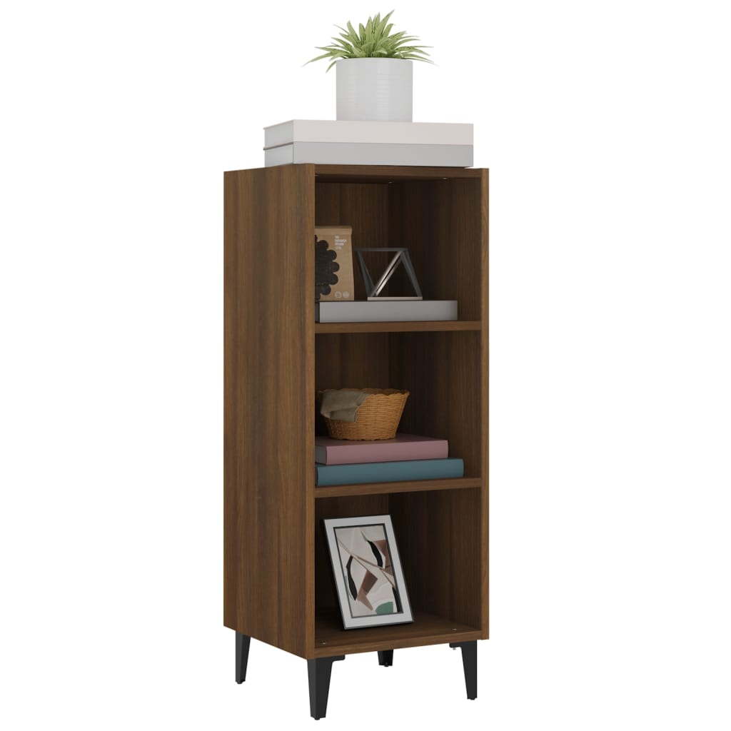 Buffet chêne marron 34,5x32,5x90 cm bois d'ingénierie - XIOS