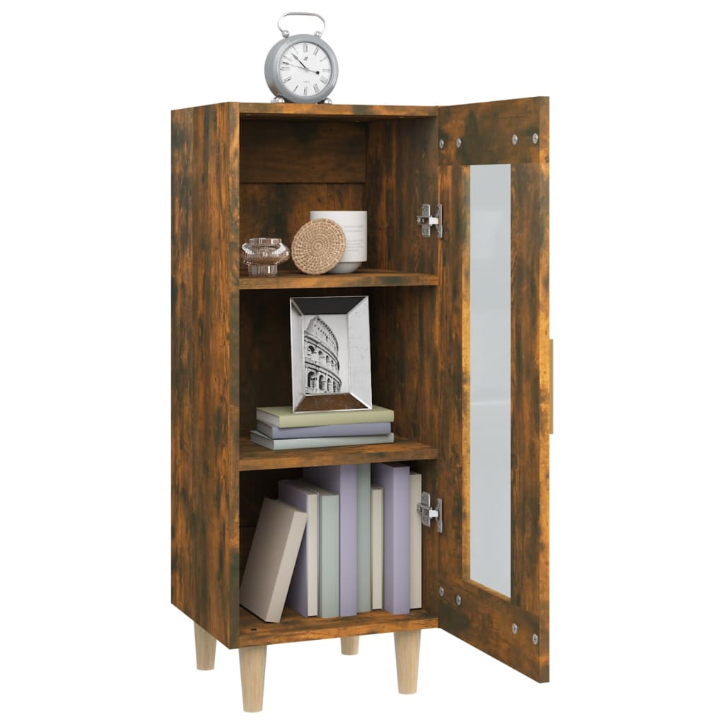 Buffet Chêne fumé 34,5x34x90 cm Bois d'ingénierie - XIOS