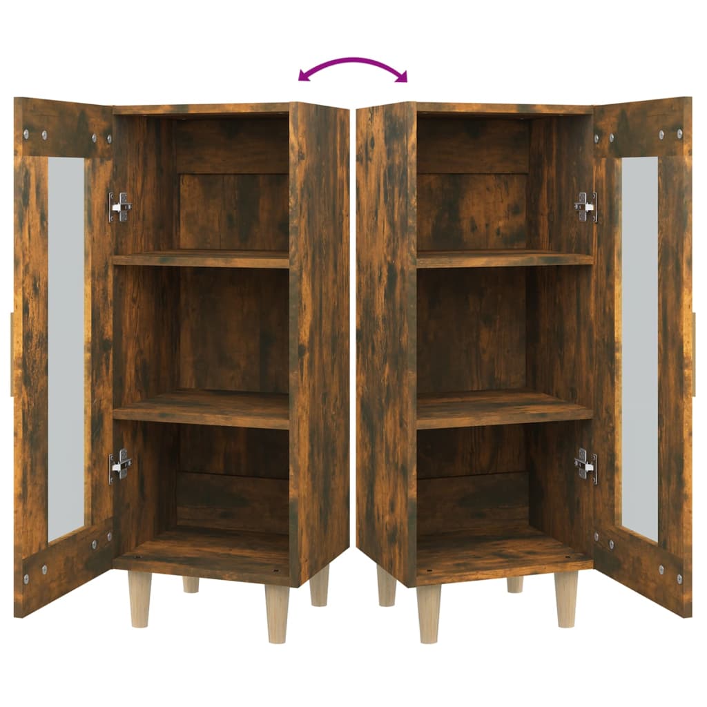 Buffet Chêne fumé 34,5x34x90 cm Bois d'ingénierie - XIOS